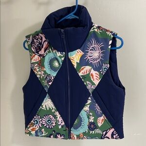 Anthropologie Navy and Floral Vest